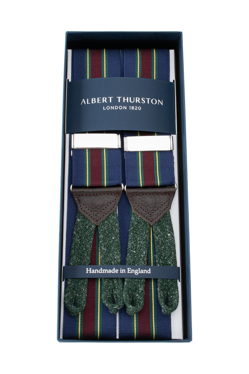 Albert Thurston Navy Green and Wine Braces