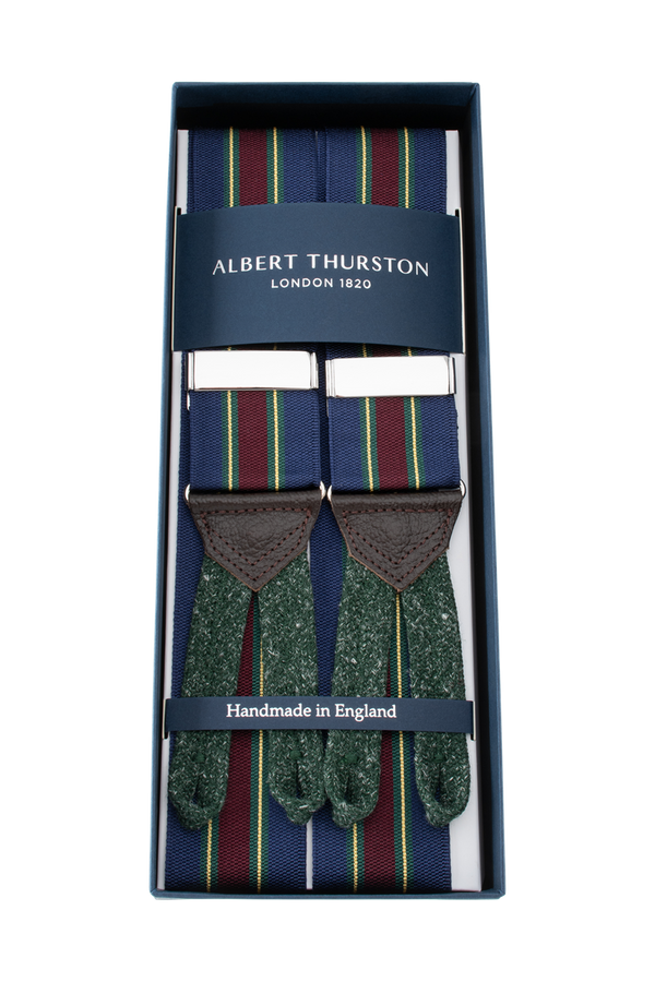 Albert Thurston Navy Green and Wine Braces