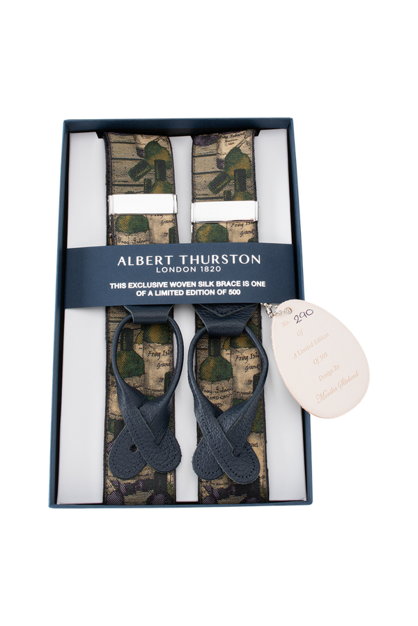 Albert Thurston Wine bottles Limited edition silk braces