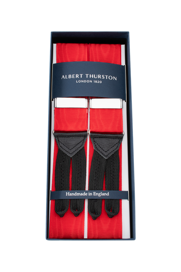 Albert Thurston Red Moire men's Braces
