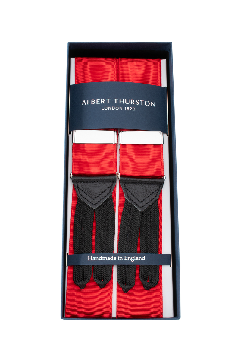 Albert Thurston Red Moire Braces