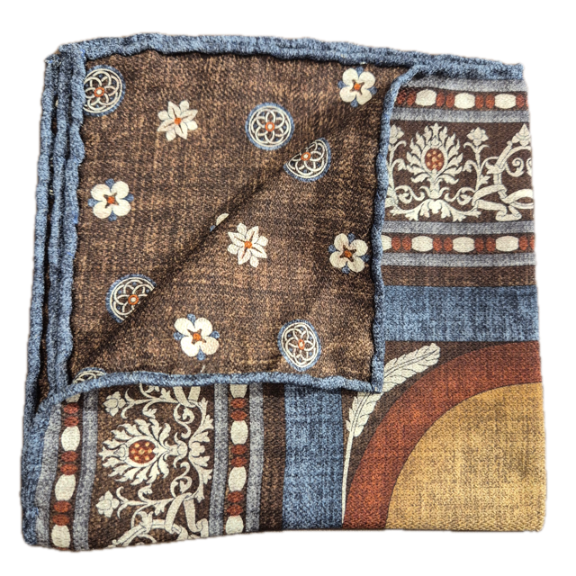 Rosi Collection Blue Navy 2 silk pocket square