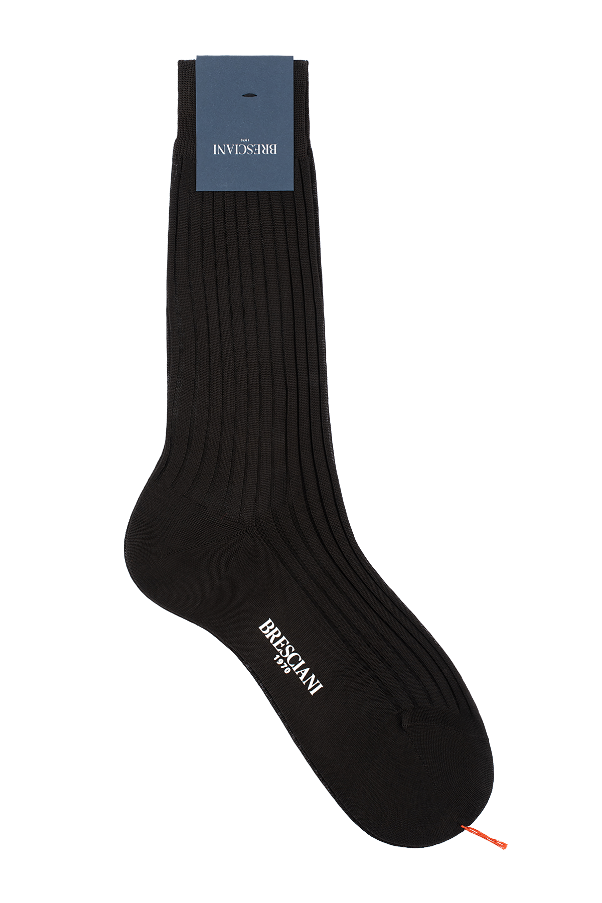 Bresciani Dark Brown Mocha calf length cotton socks