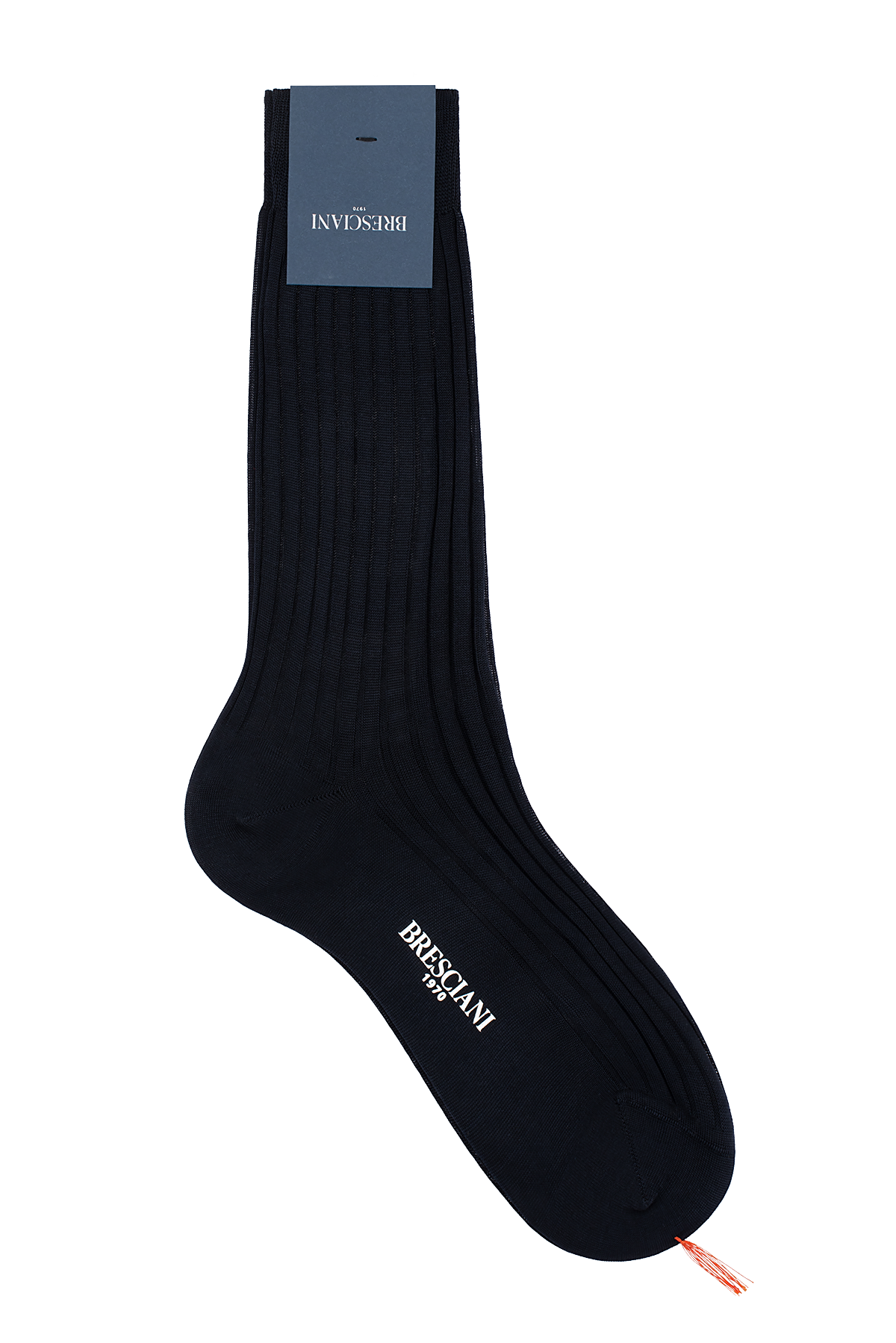 Bresciani Navy calf length cotton socks
