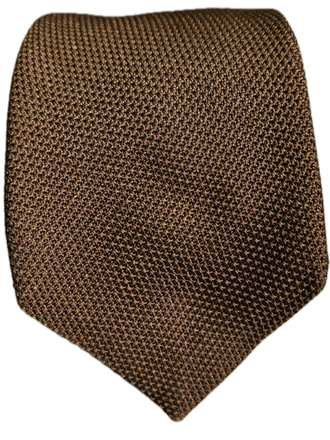 Fontanelle brown grenadine silk tie