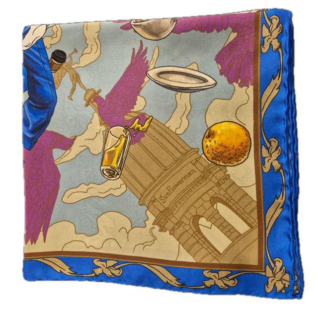 Daydream in Bologna Serà Fine Silk pocket square