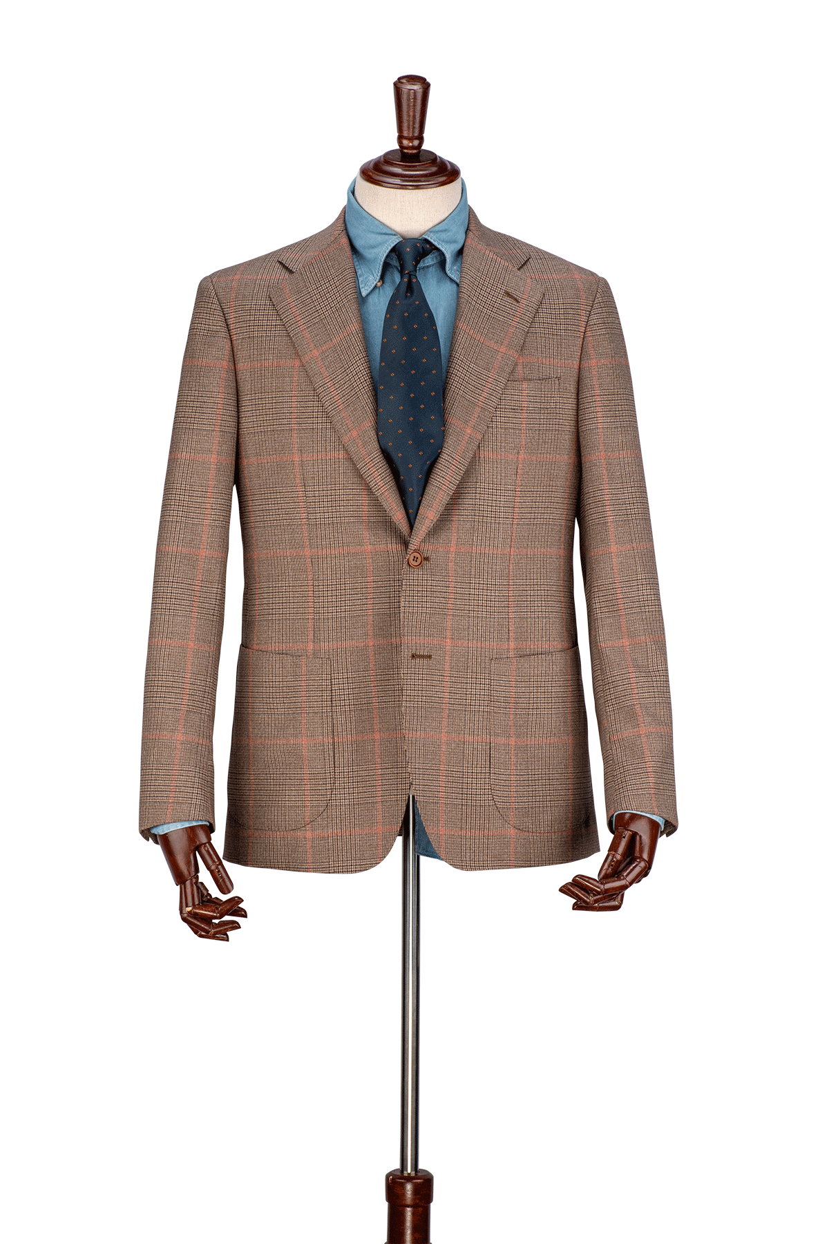Dries Tonal Brown Glen Check Sports Coat