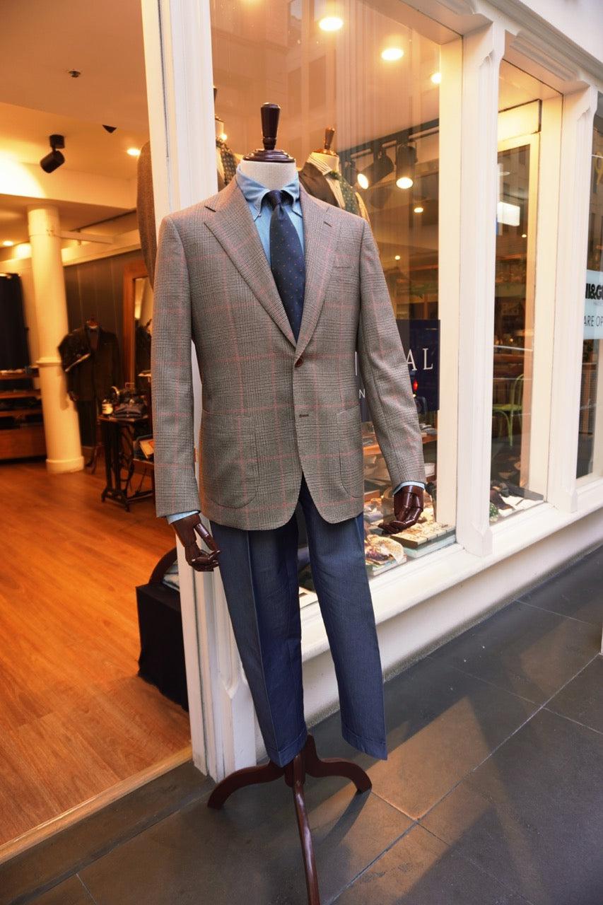 Dries Tonal Brown Glen Check Sports Coat