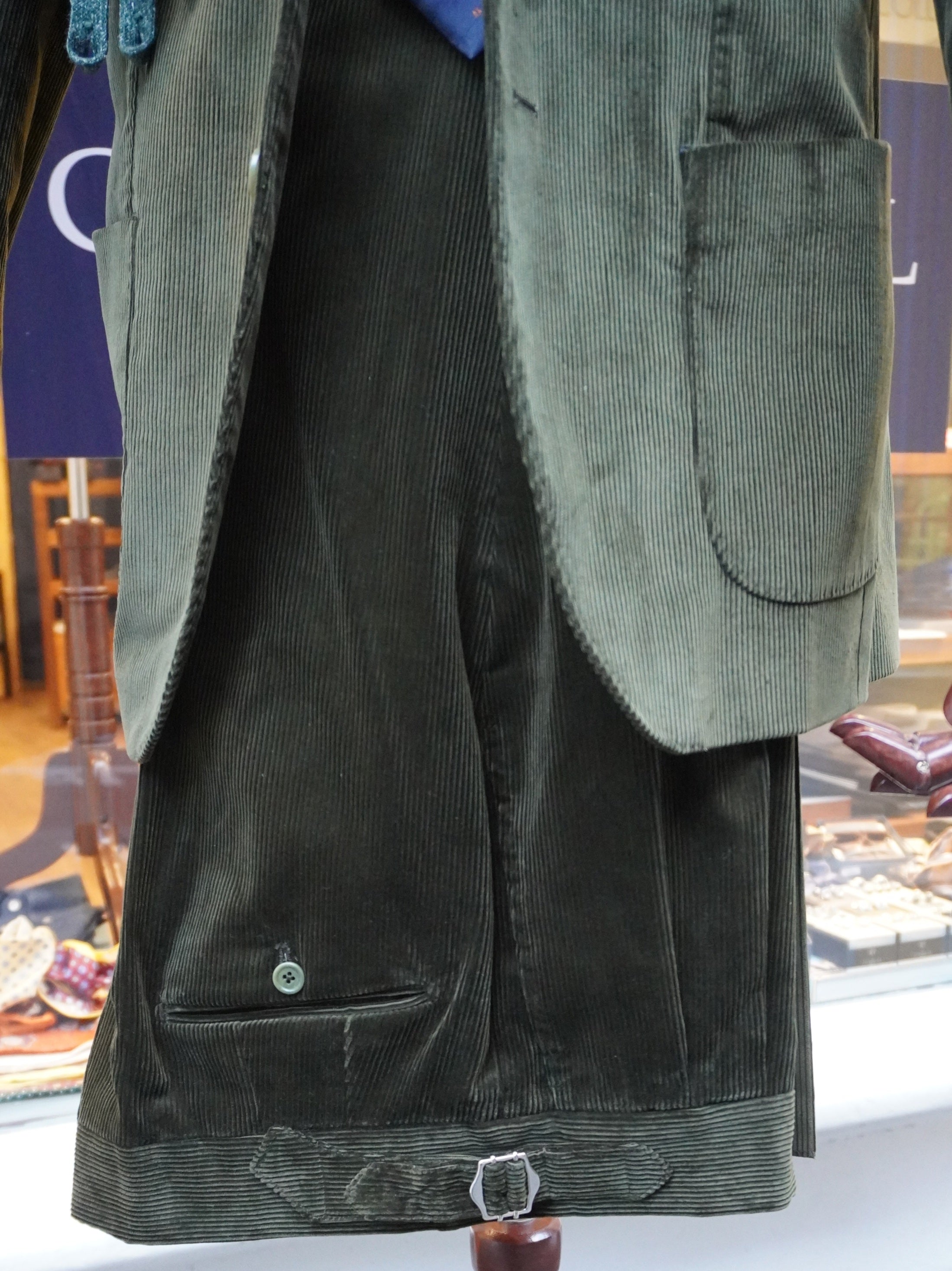 Floridiana dark green Corduroy men's suit