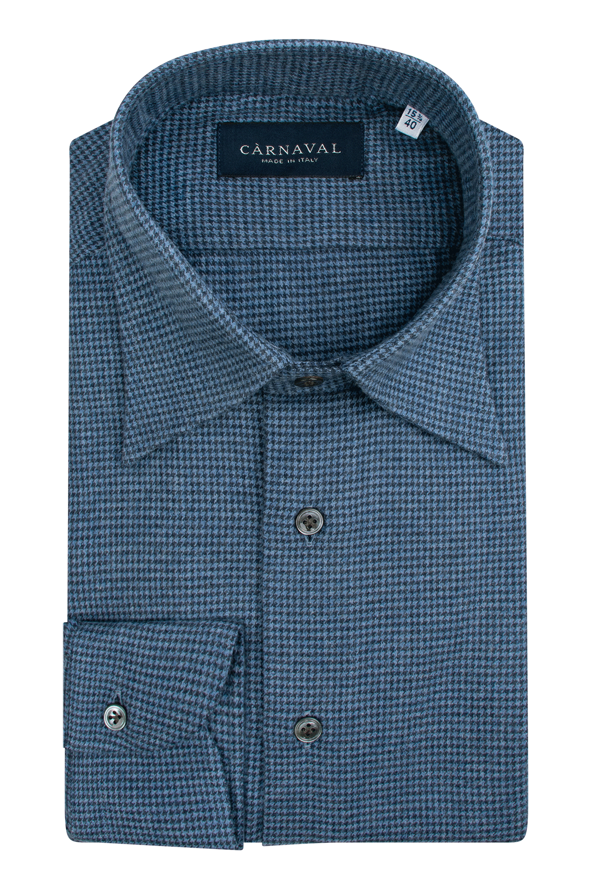 Massa Blue and Navy houndstooth men’s shirt