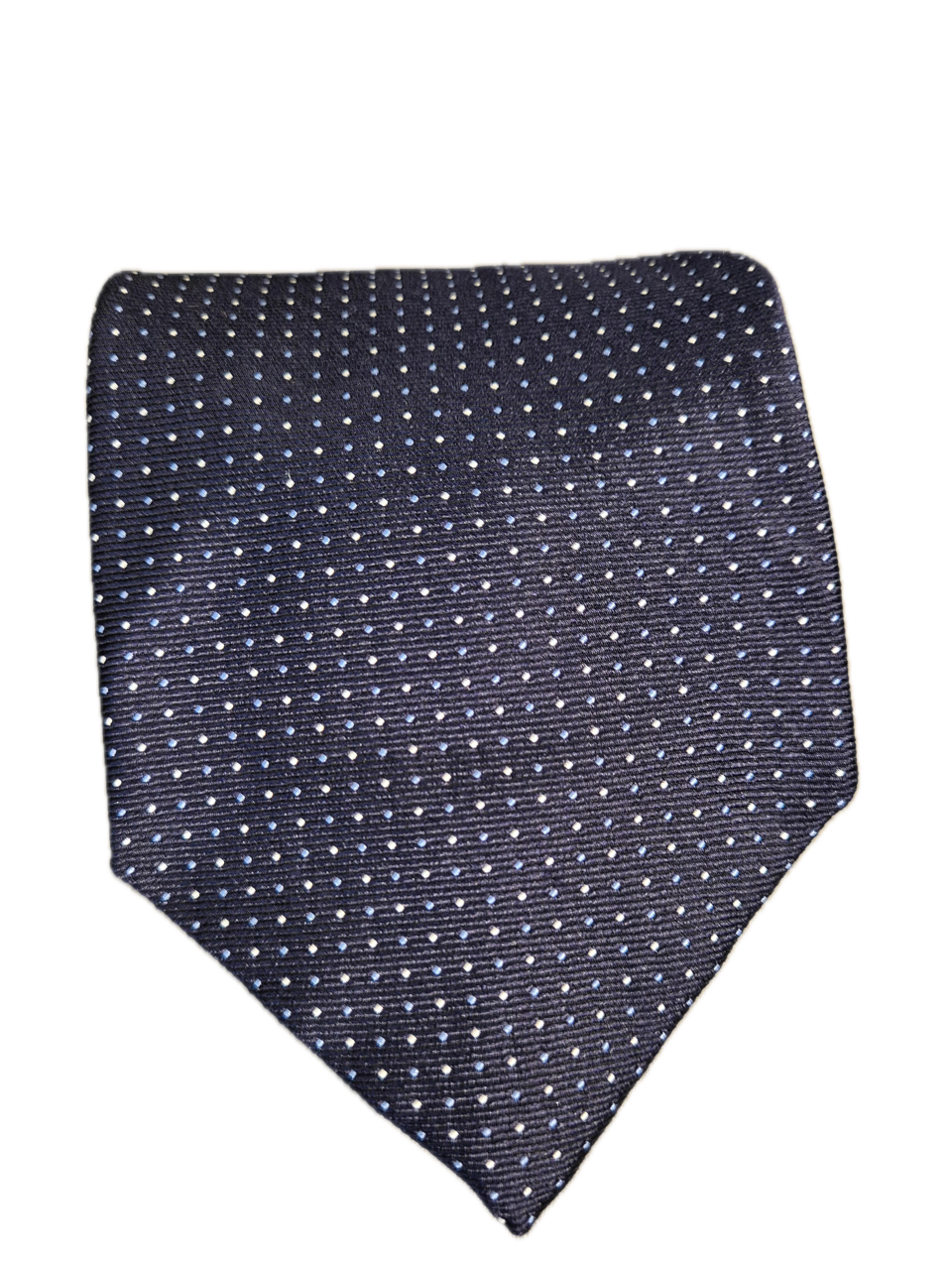 Toledo Navy Sky Blue pin dot Seven-fold silk tie