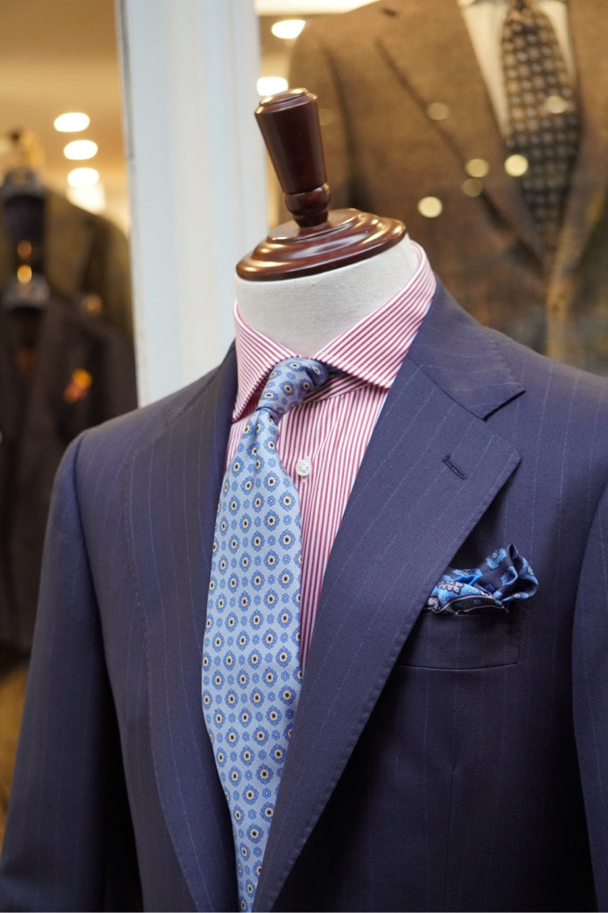 Rione Navy pinstripe men's suit