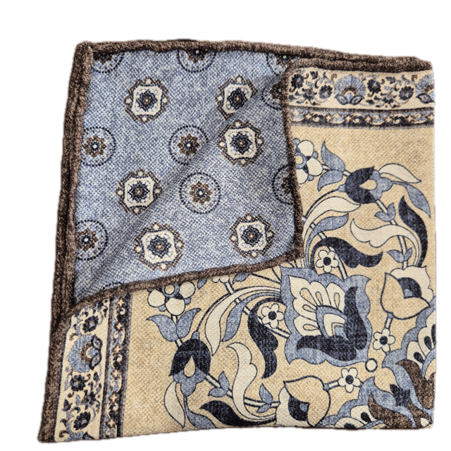 Rosi Collection Cream n10 silk pocket square
