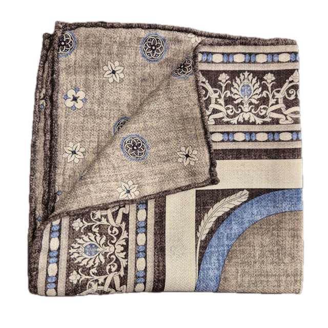 Rosi Collection Cream 4 silk pocket square