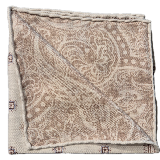 Rosi Collection earthy silk pocket square