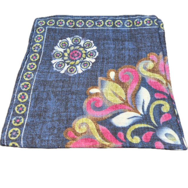Rosi Collection Navy floral pocket square