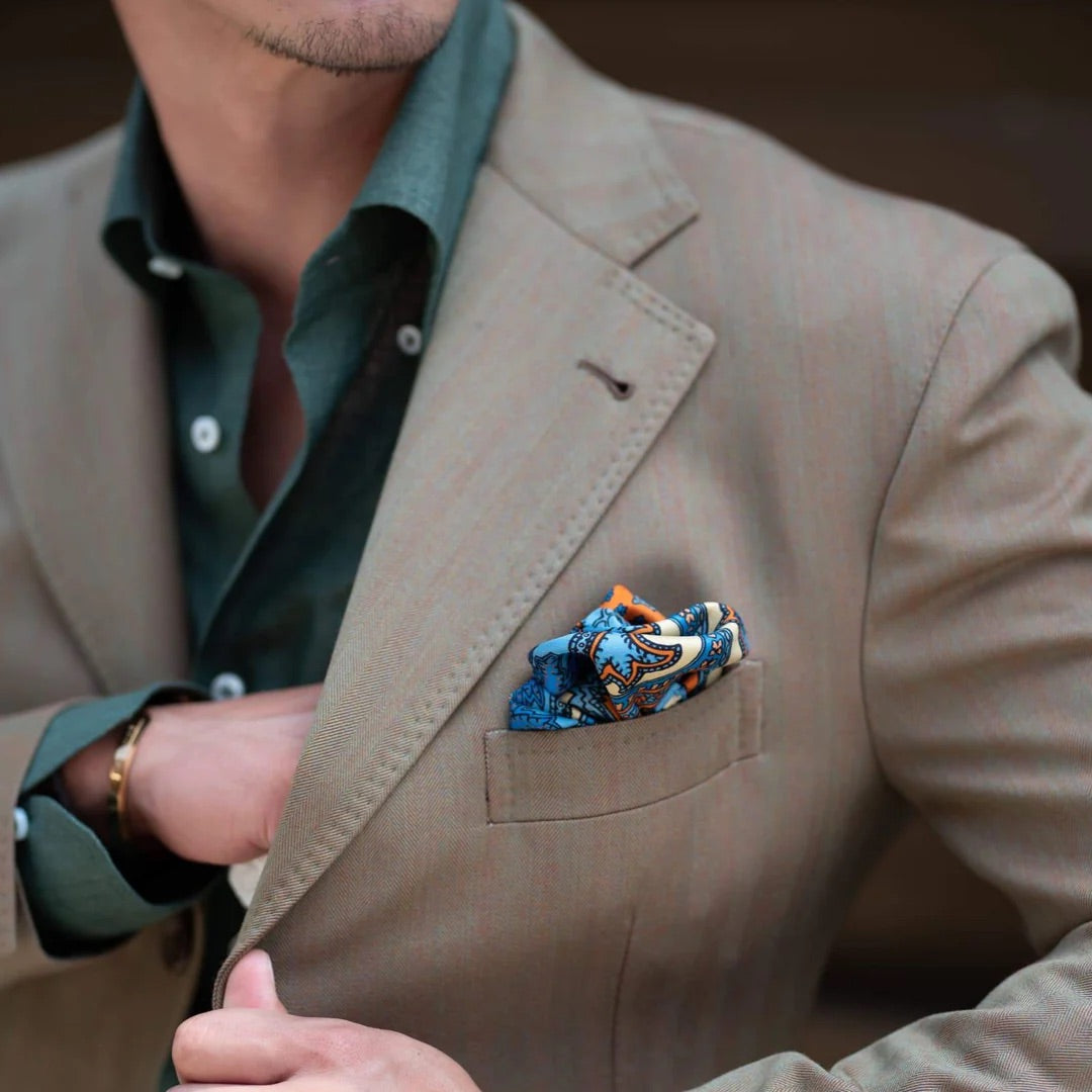 Serà Fine Silk Vanilla Ripasso pocket square