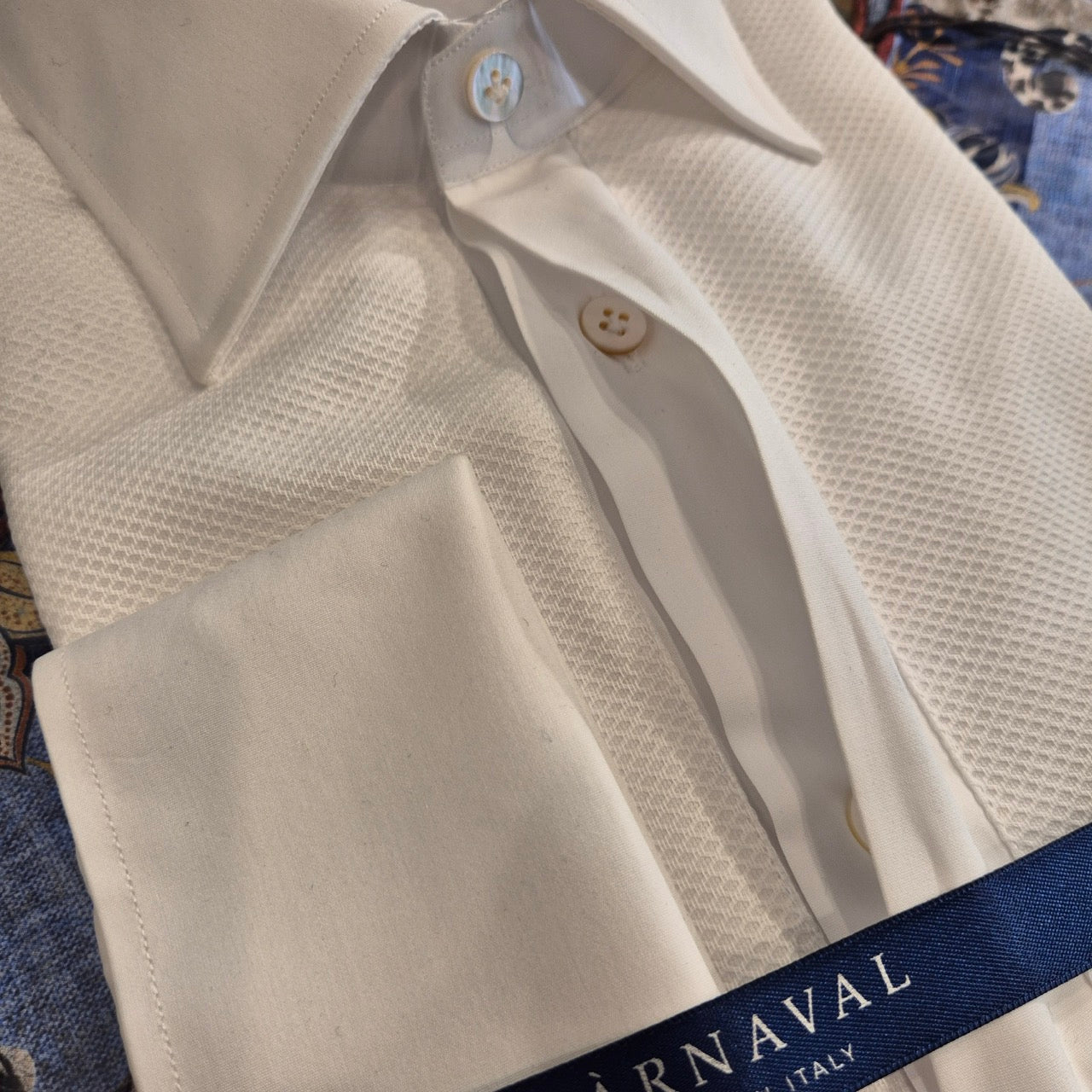 San Carlo white tuxedo shirt