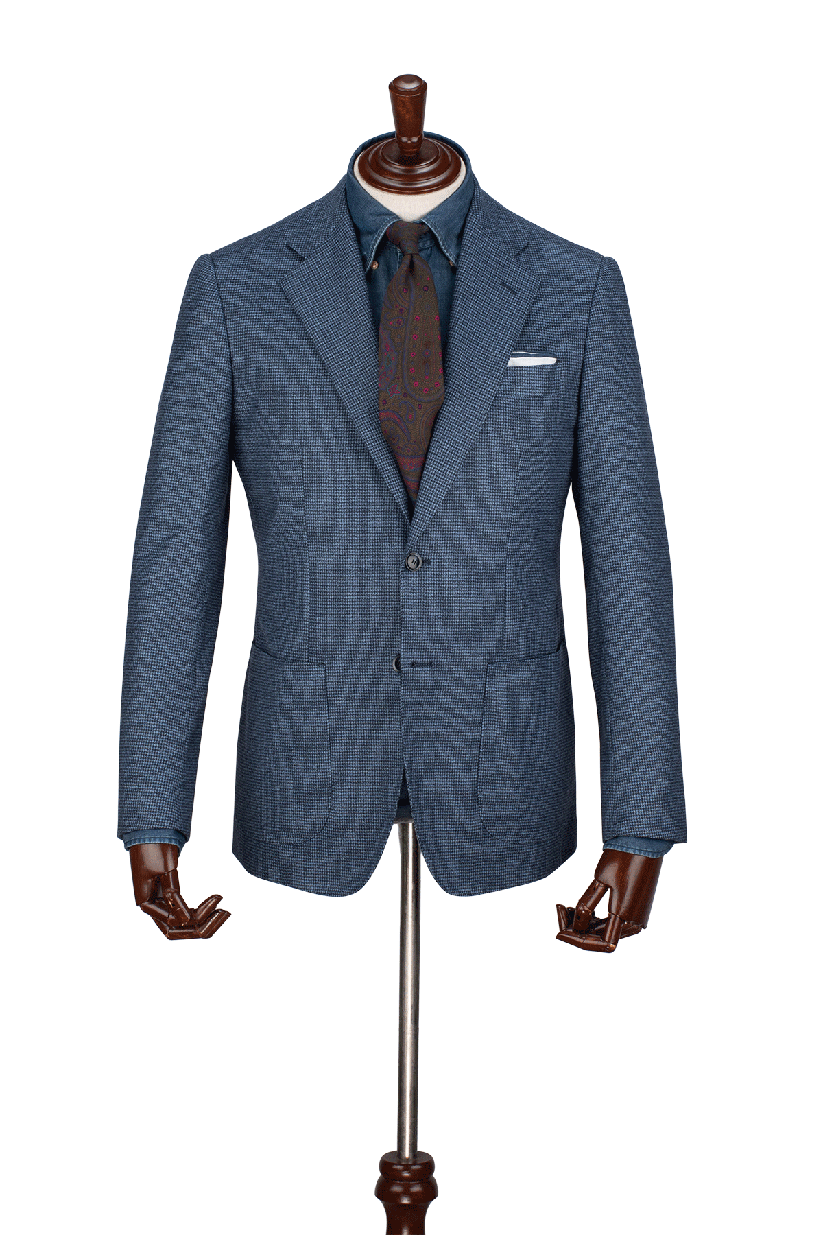 Ravello Blue and Navy Houndstooth Sports Coat