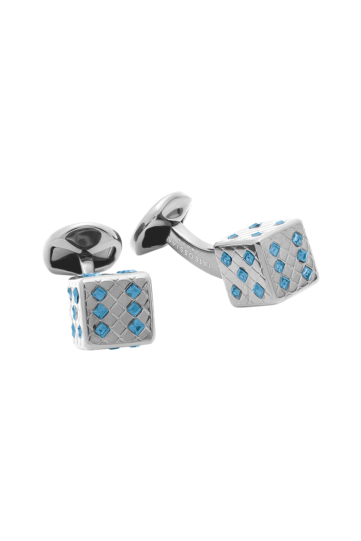 Tateossian Swarovski crystal dice cufflinks