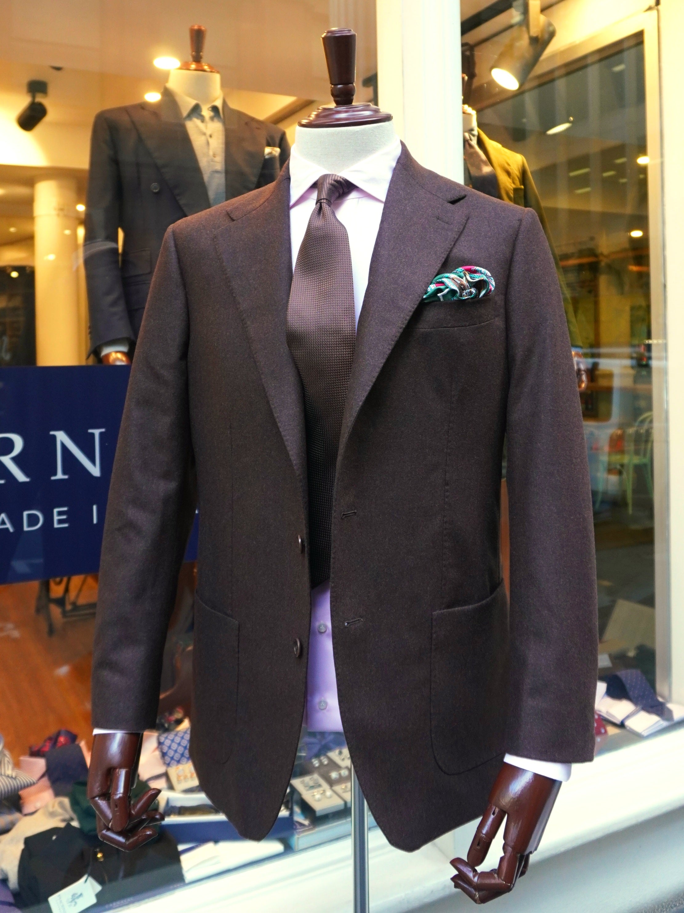 Gambrinus brown light flannel men's suit