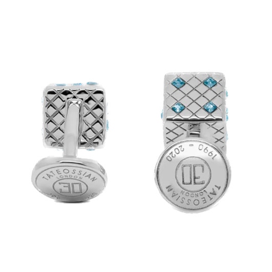 Tateossian Swarovski crystal dice cufflinks