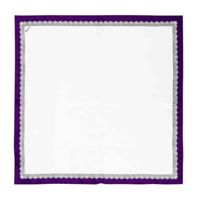 Serà Fine Silk purple essential silk pocket square