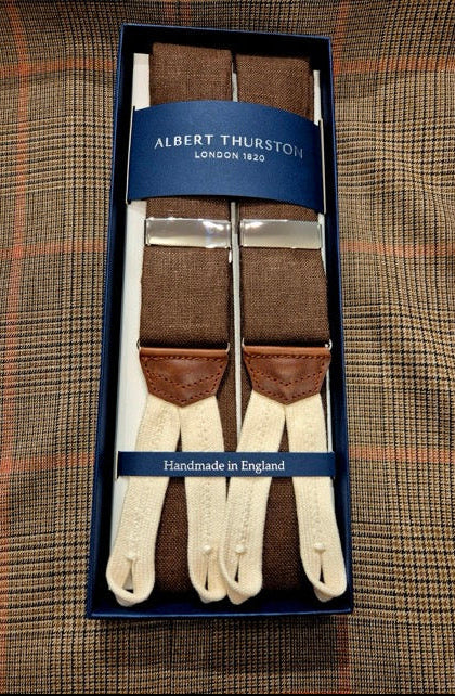 Albert Thurston Brown Irish Linen braces