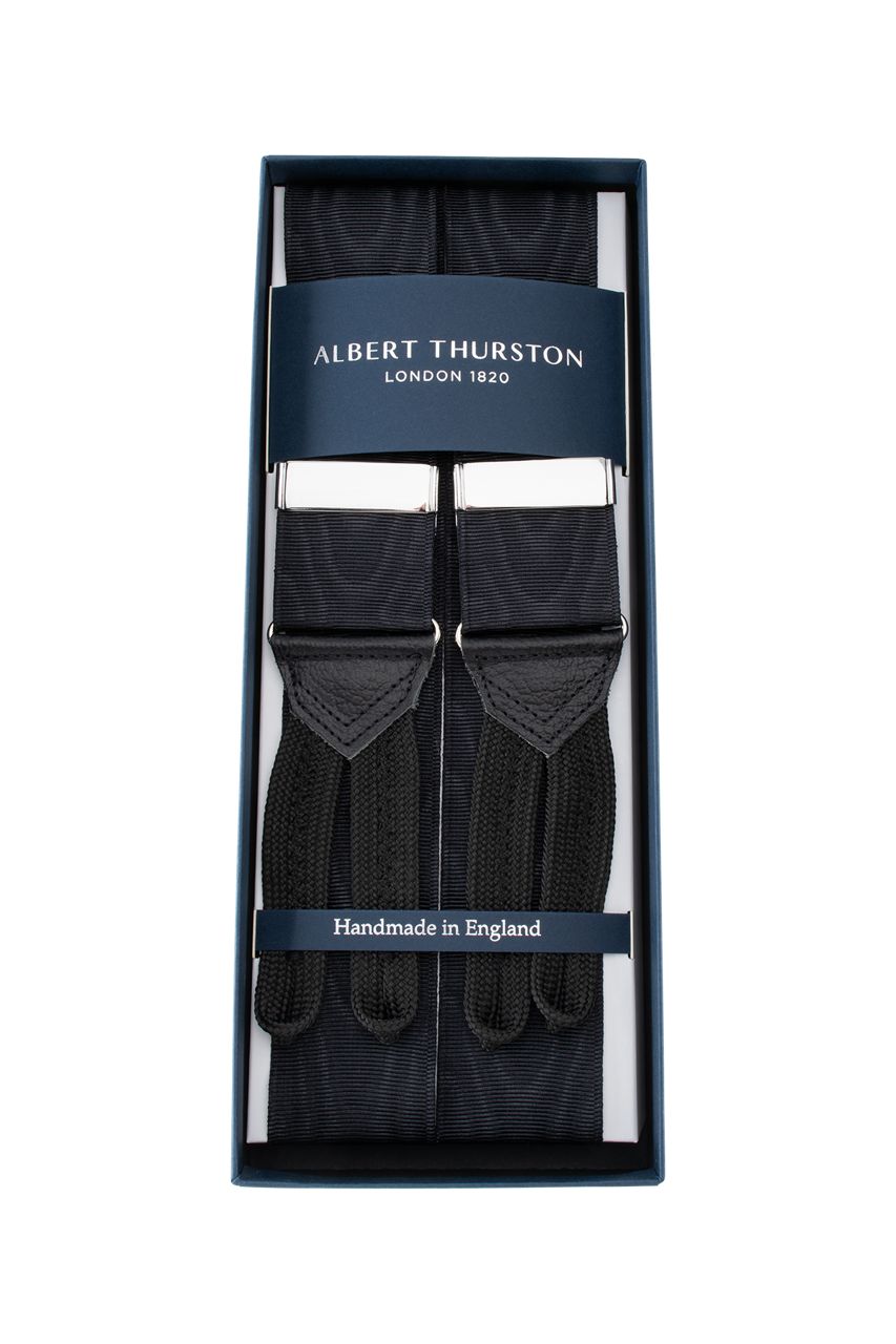 Albert Thurston Black Moire braces