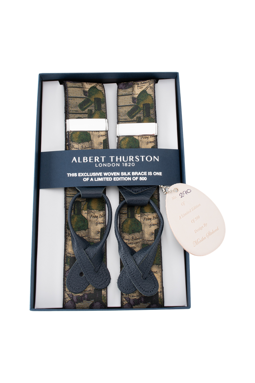 Albert Thurston Wine bottles Limited edition silk braces