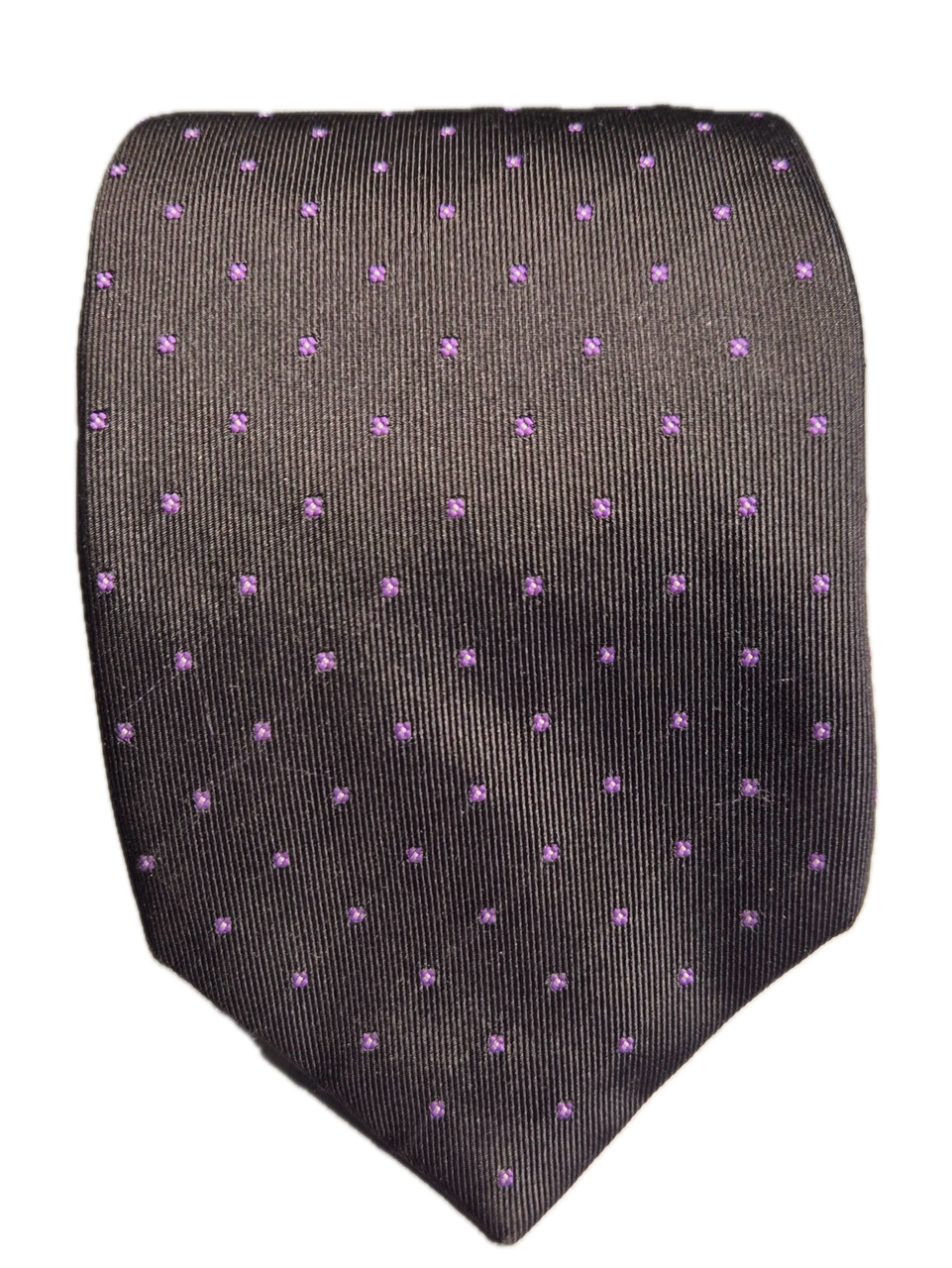 Rione Black and purple dot silk tie