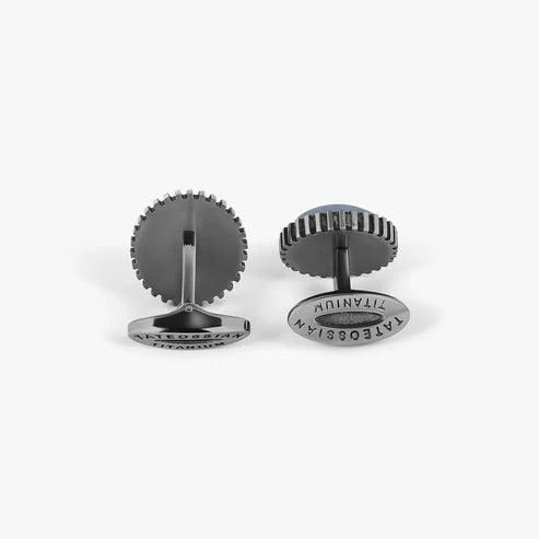 Tateossian Blue Lace Agate cufflinks