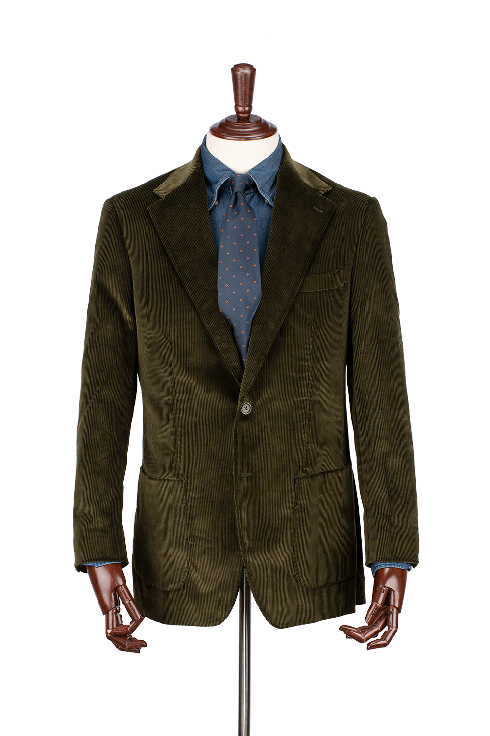 Floridiana dark green Corduroy men's suit