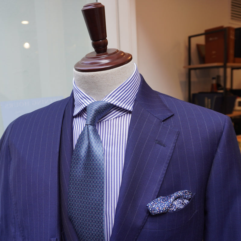 San Felice Sapphire Blue pinstripe men’s suit