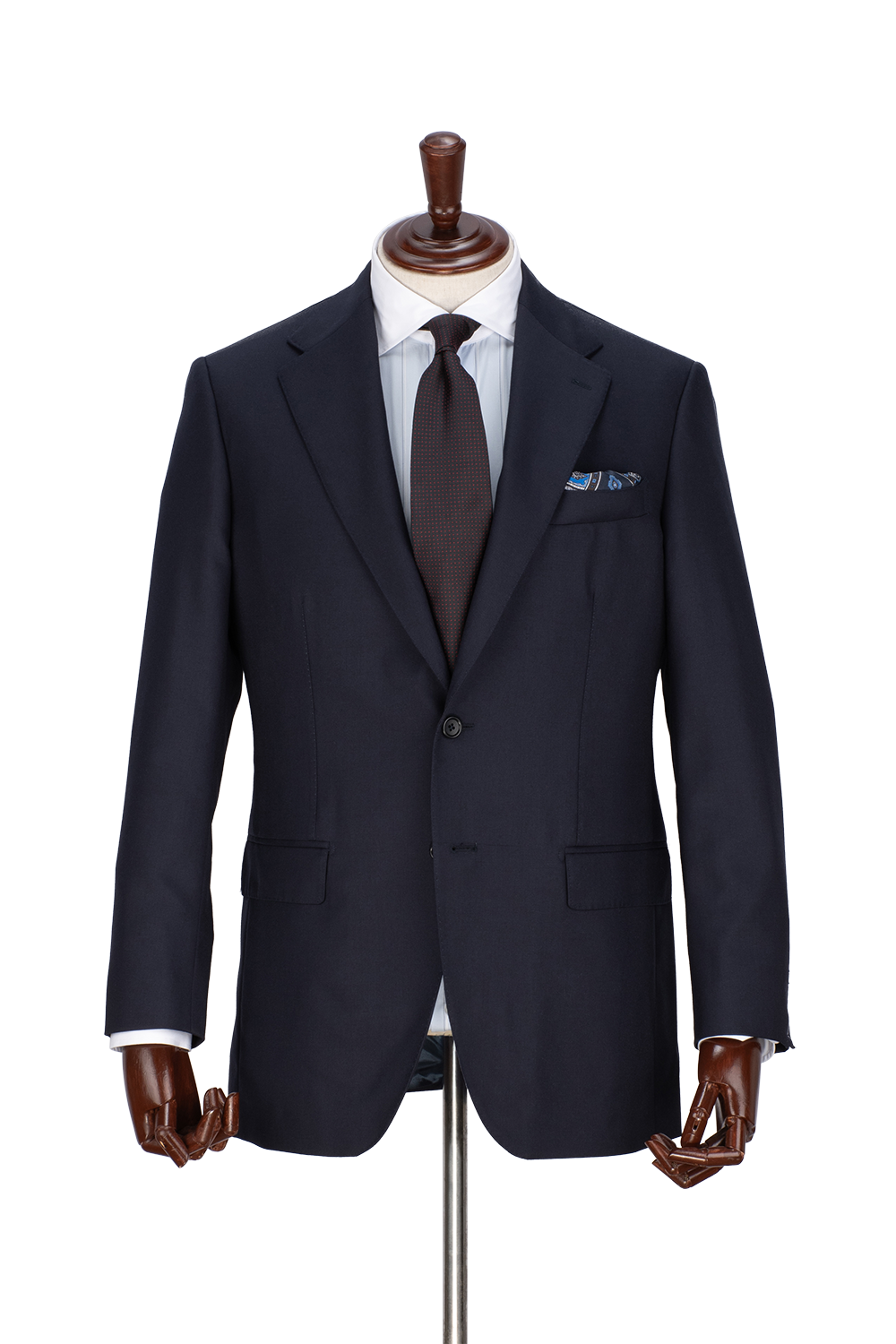CARUSO ネイビースラックス　L Caruso Navy Drago Biella Super 130s men's suit- Càrnaval Sartoria