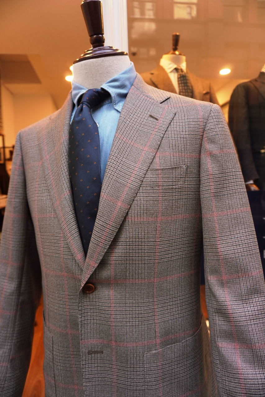 Dries Tonal Brown Glen Check Sports Coat