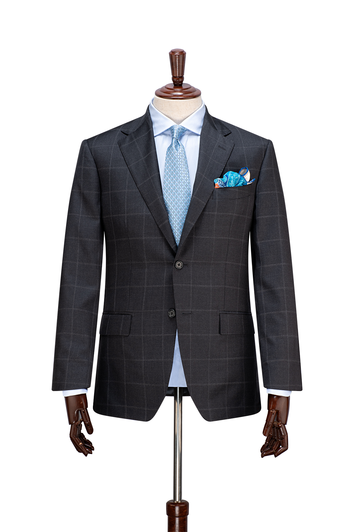 Vergilius Charcoal Windowpane men’s suit