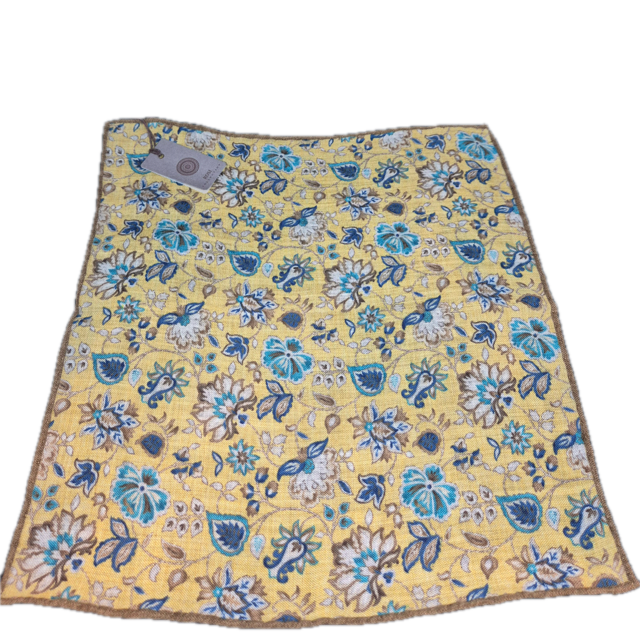 Rosi Collection yellow floral pocket square