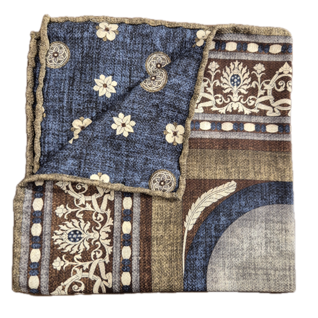 Rosi Collection Green 3 silk pocket square