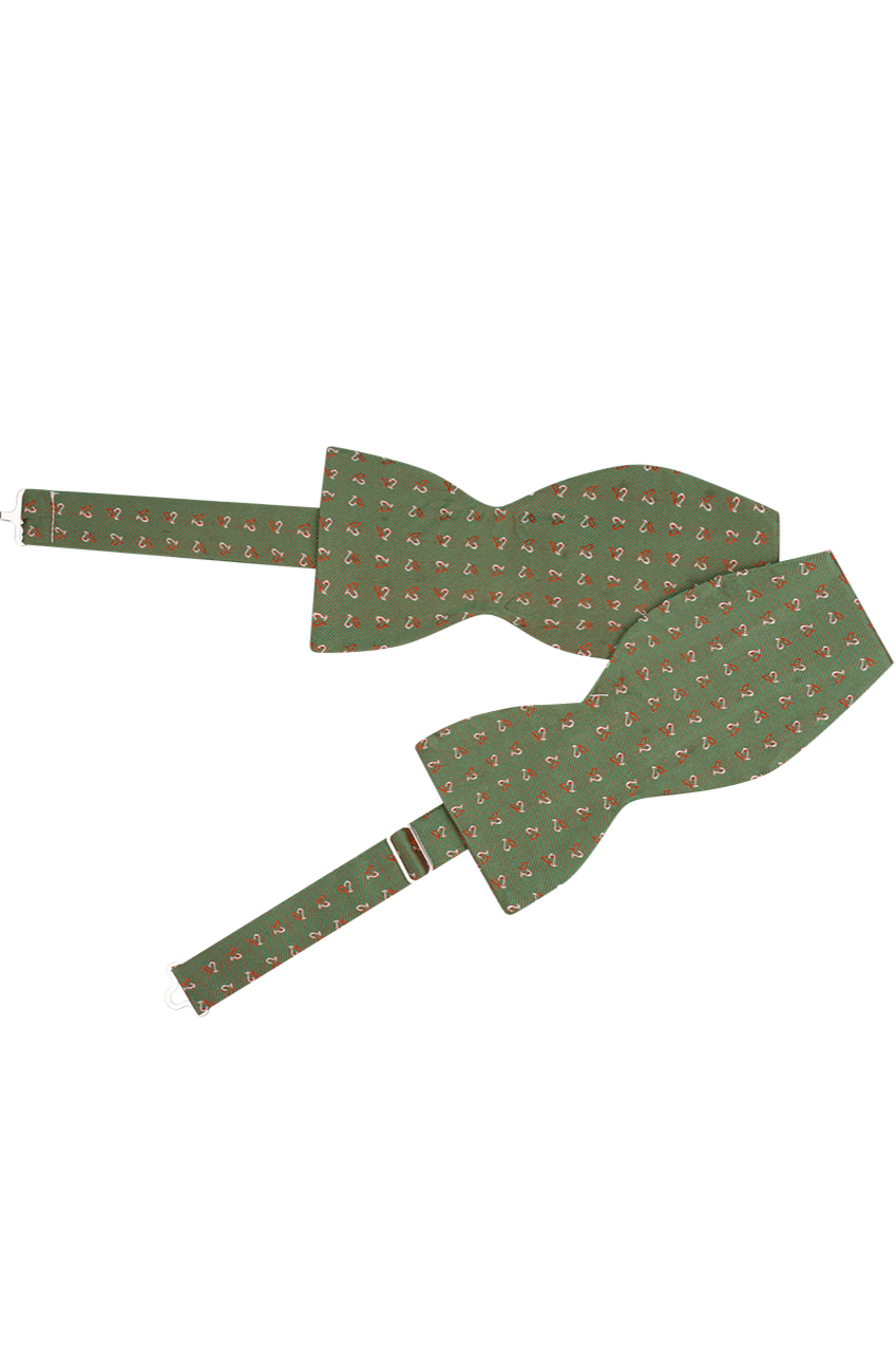 Baia Green silk bow tie