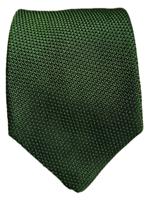 Fontanelle forest green Grenadine silk tie