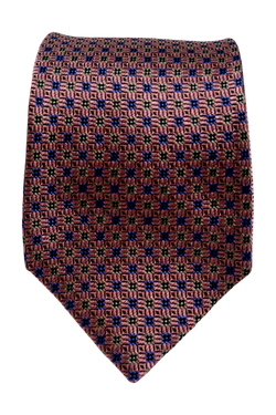 Cristallini Salmon pink seven-fold silk tie
