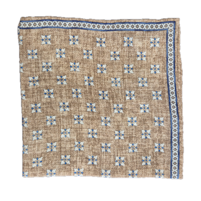 Rosi Collection Camel Linen pocket square