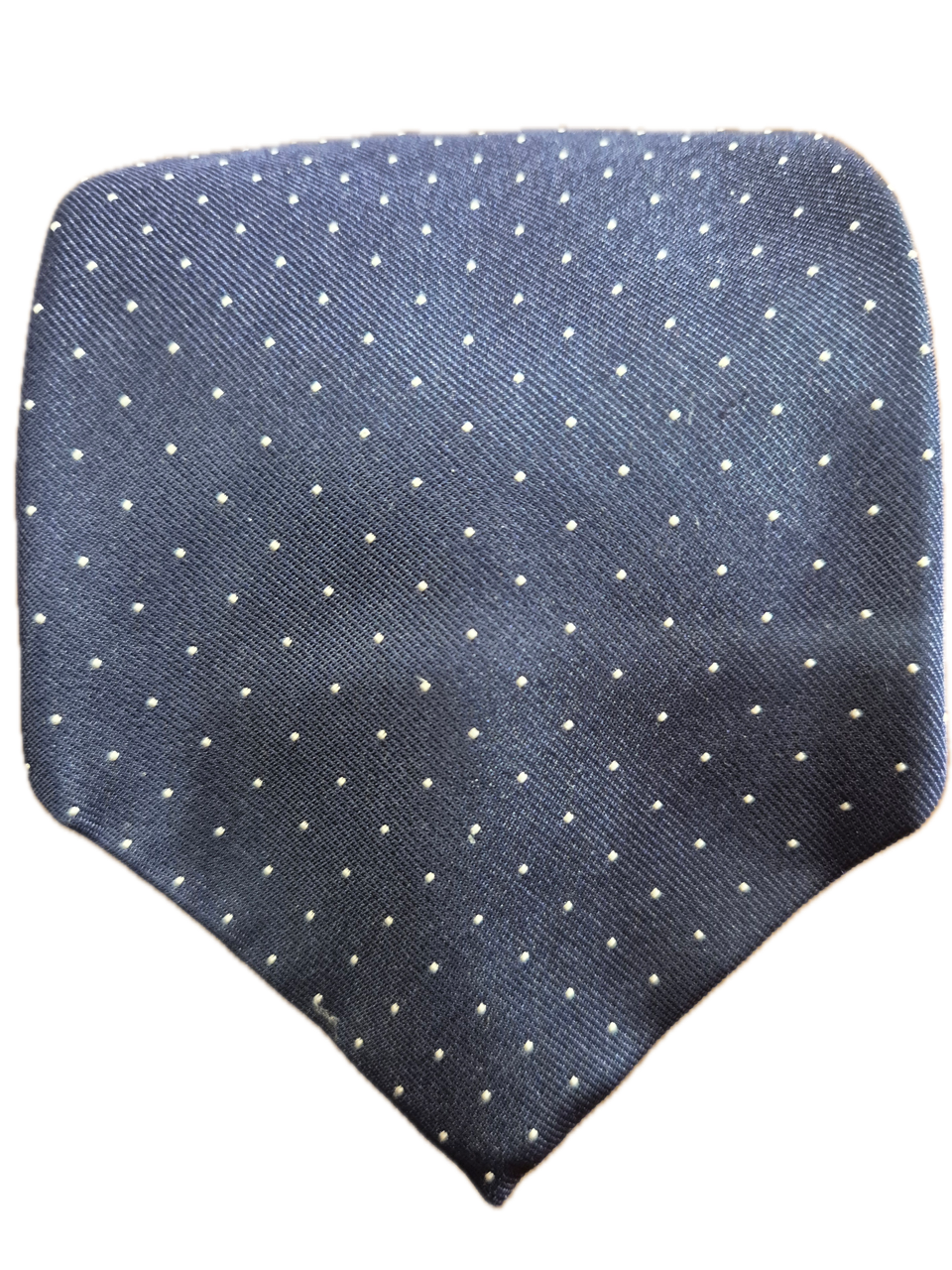 Travetto Navy and white pin dot seven-fold silk tie
