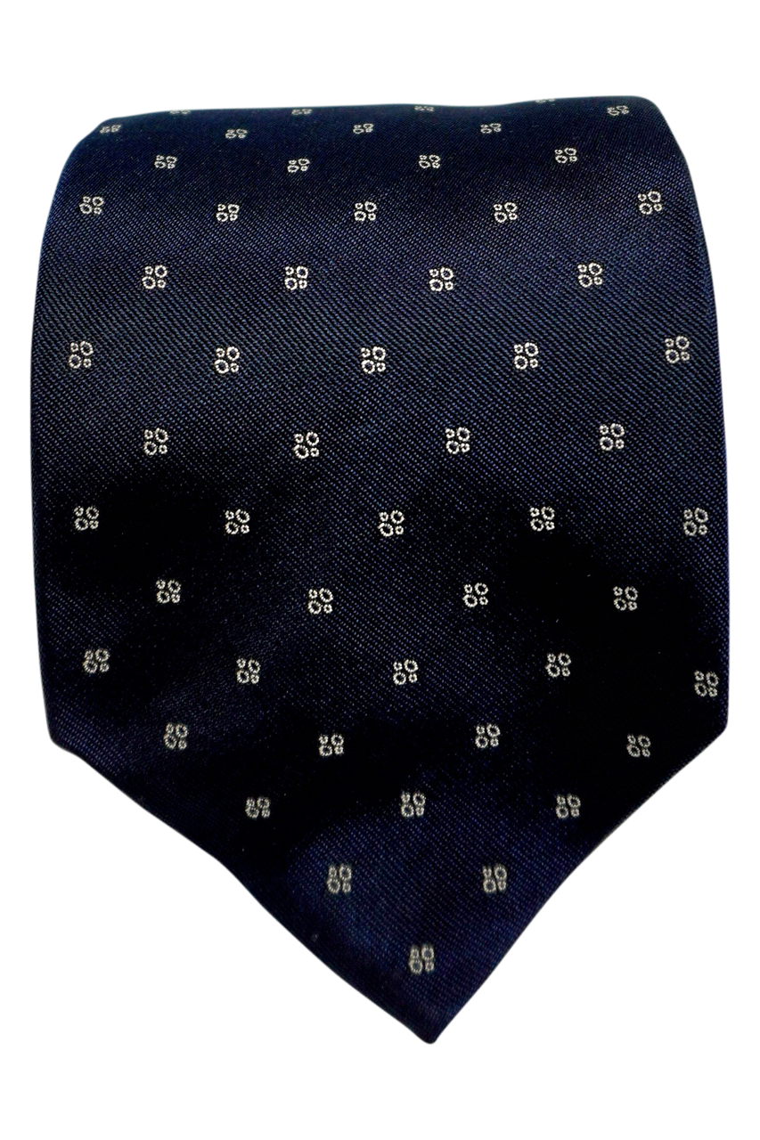 Sansevero Navy seven-fold silk tie