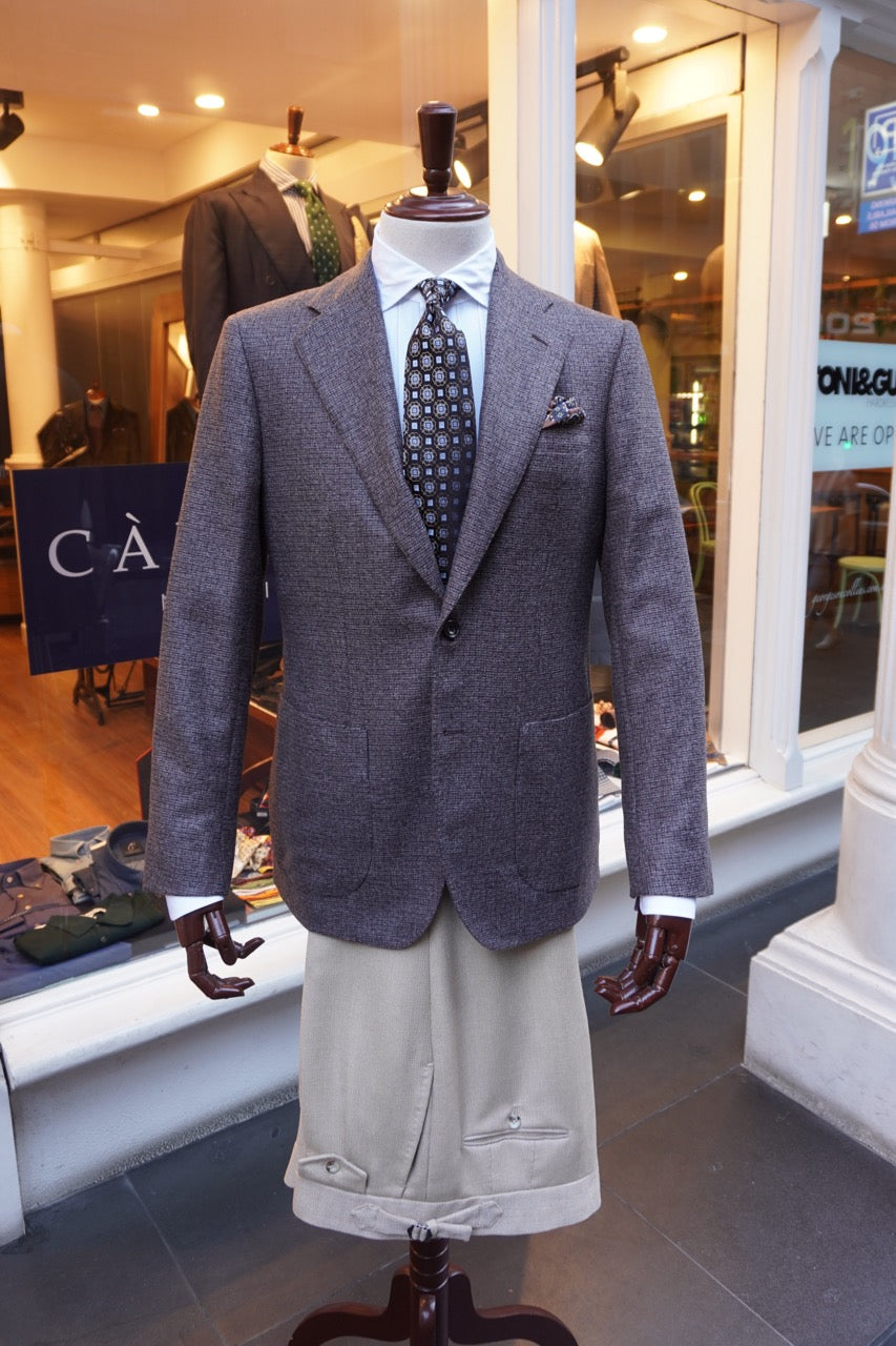 Lungomare Brown and Navy mini check Sports- Coat