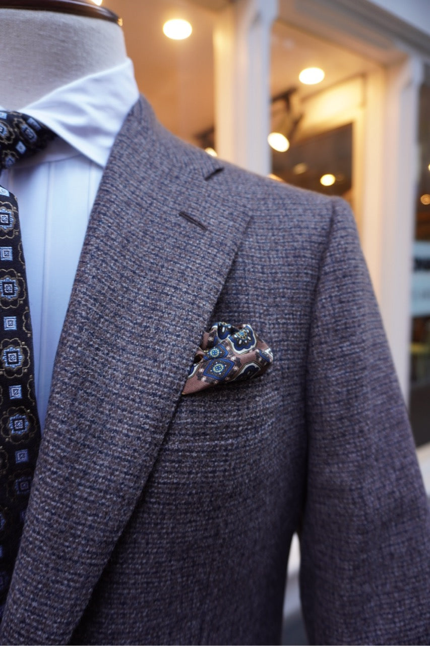 Lungomare Brown and Navy mini check Sports Coat