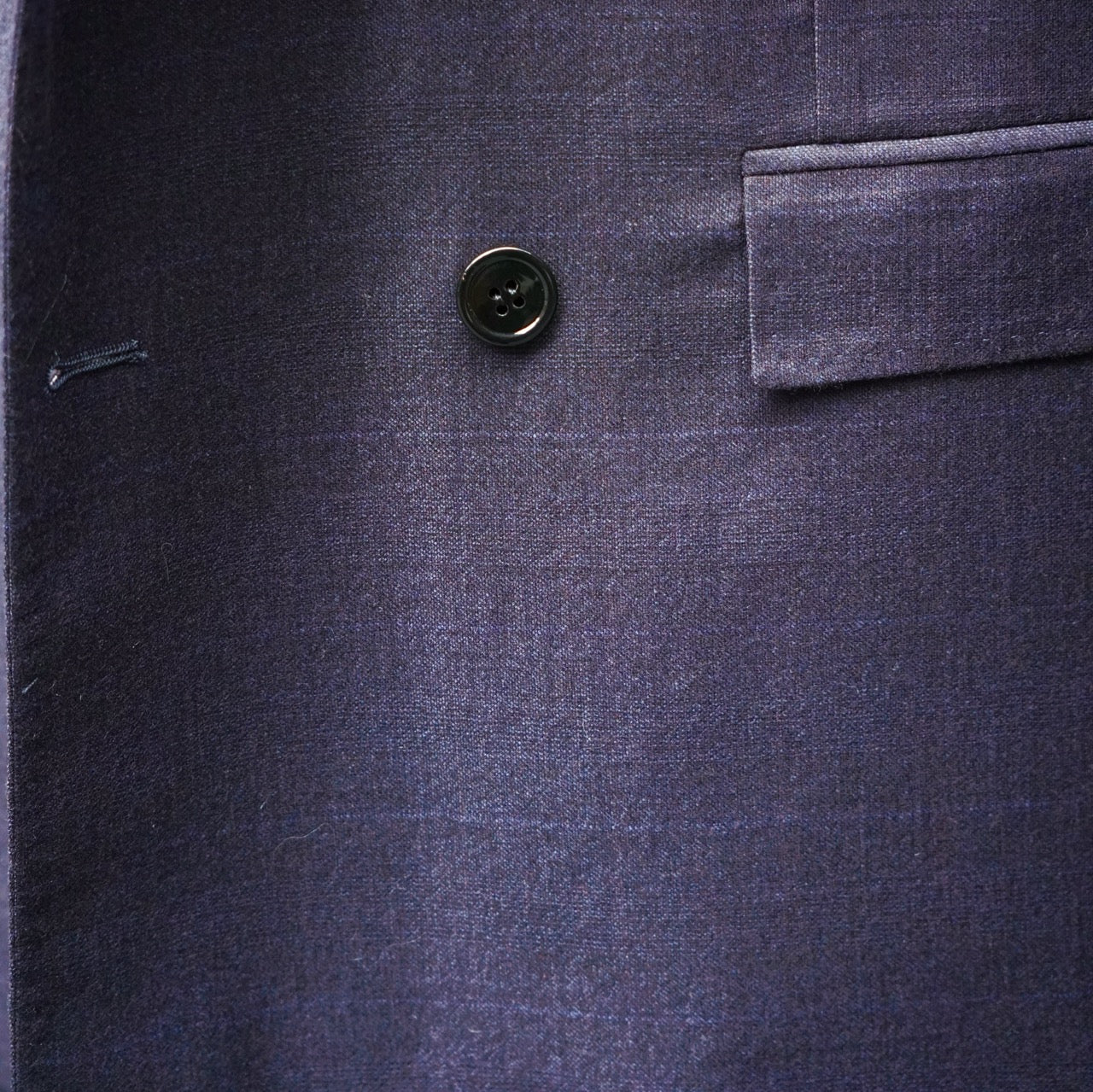 Chiaia Navy Glen Check Double Breasted suit