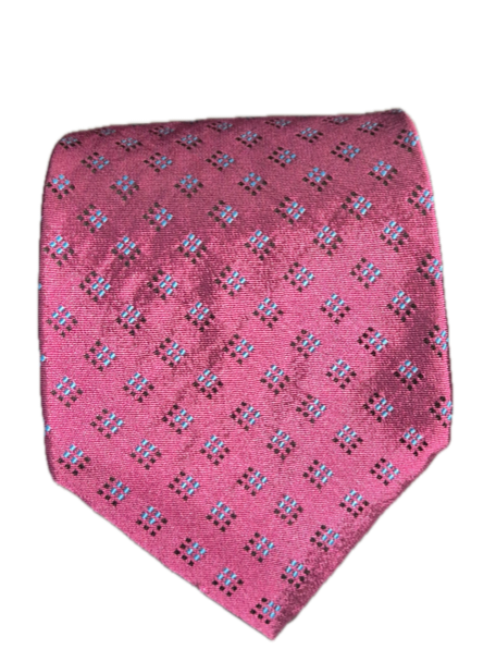 Saline Fuchsia pink seven-fold silk tie