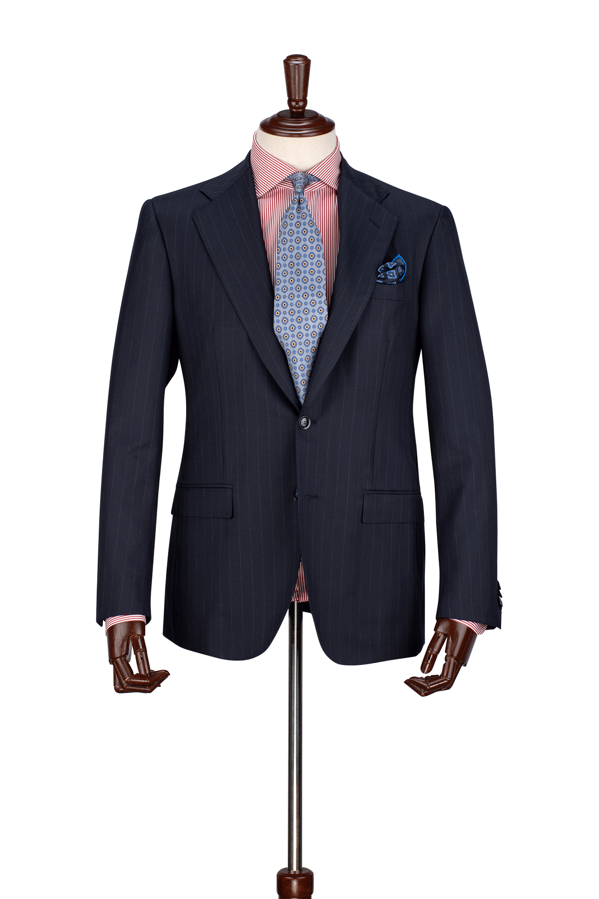 Rione Navy pinstripe men's suit